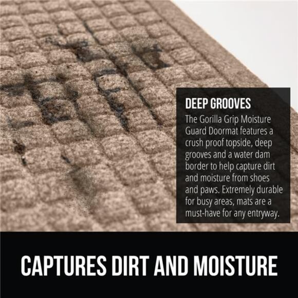 Front Door Mat, Indoor Outdoor Ultra Absorbent Moisture Guard Doormat - Picture 4 of 7